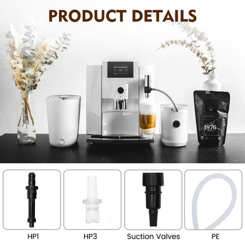 Jisculo sistema de leche con adaptador HP1 para varios modelos Jura.
