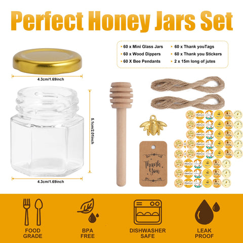 Colgantes de abeja JIUHSHN para decorar tarros y temáticas de bodas.
