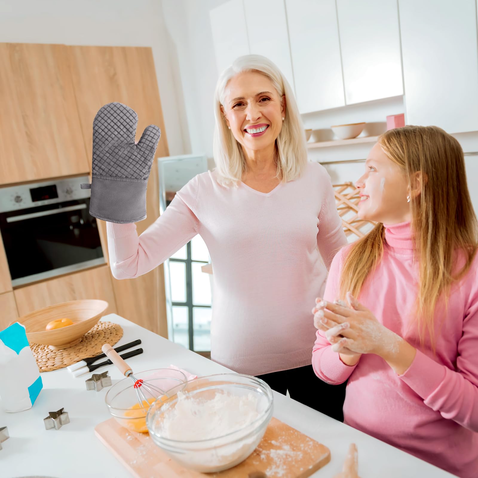 Agarre fiable para bandejas calientes con guantes Jizvxe