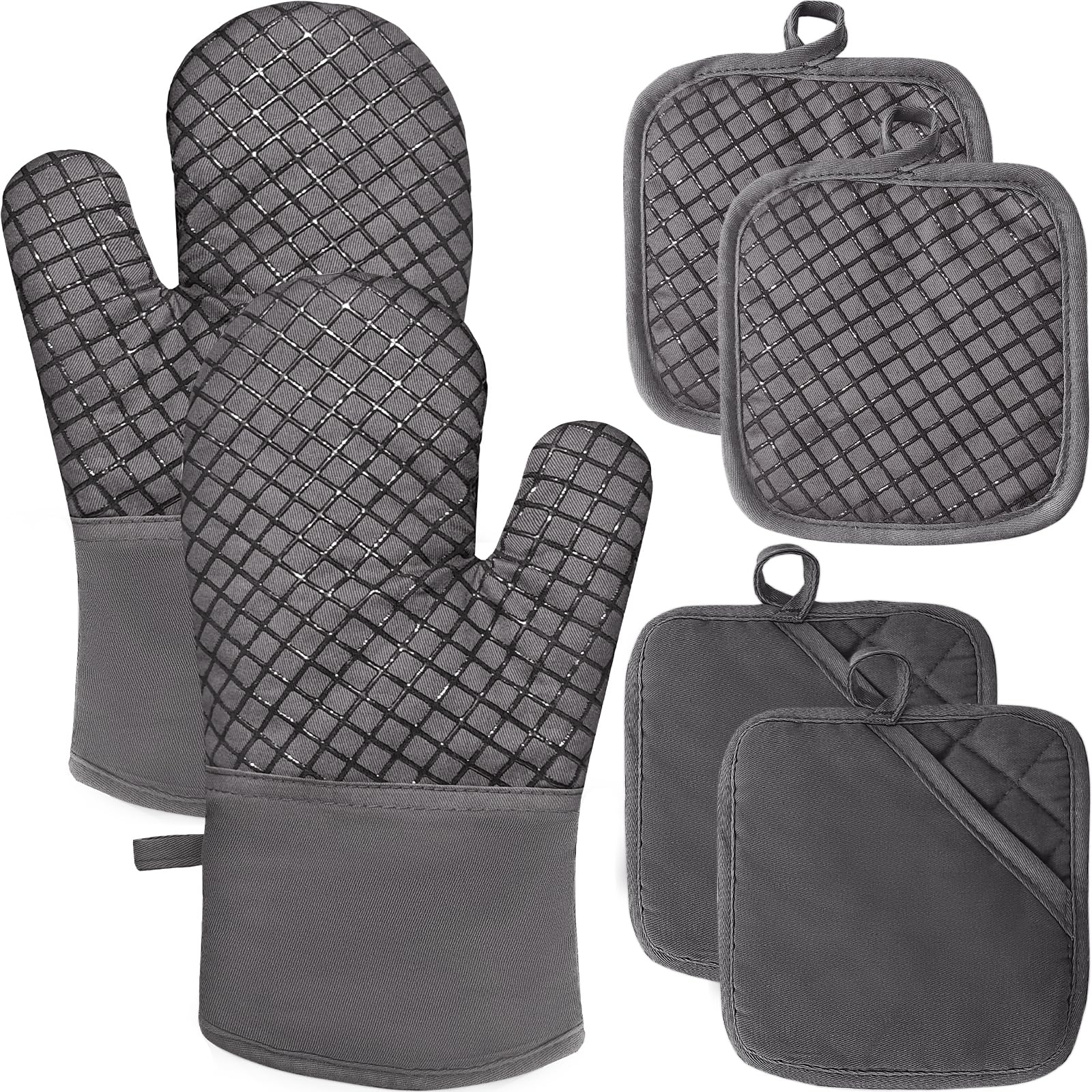 Guantes de horno Jizvxe 500°F para manipulación segura de utensilios calientes
