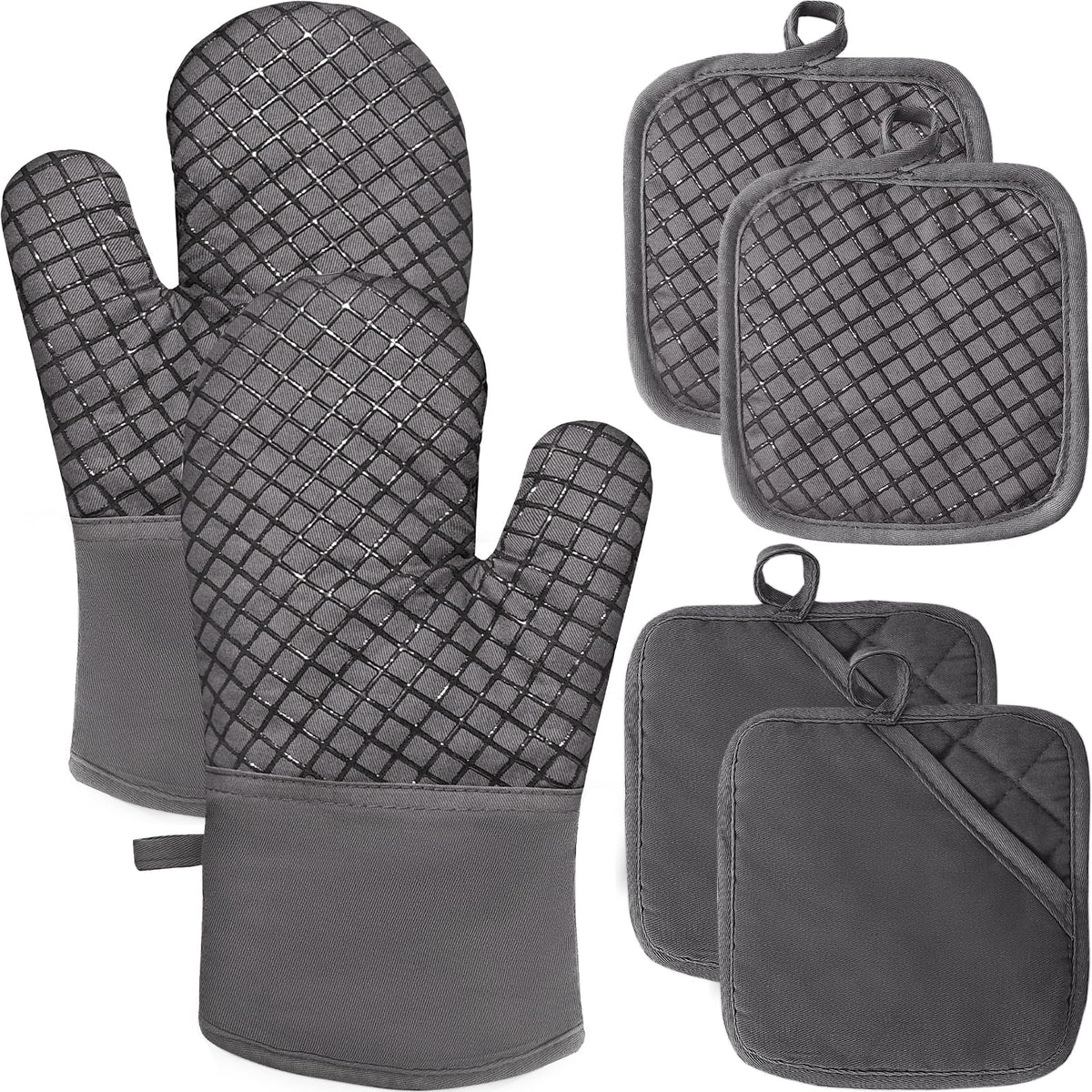 Guantes de horno Jizvxe 500°F para manipulación segura de utensilios calientes