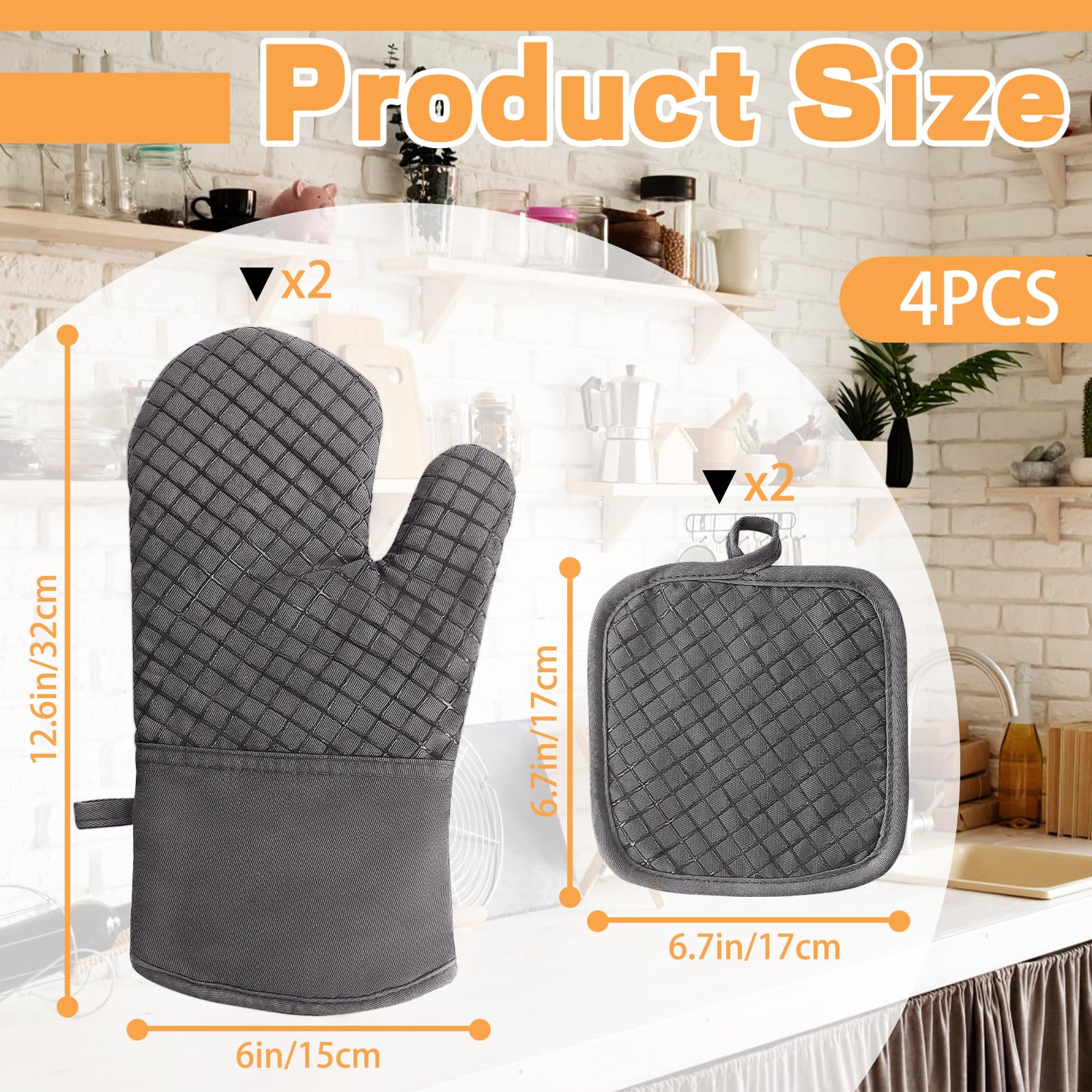 Protectores de horno Jizvxe de 17 cm con agarre estable para cocinar