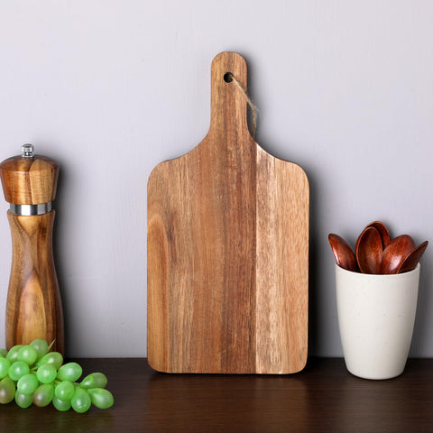 Tabla colgante JJUNW de acacia para almacenamiento y decoración.