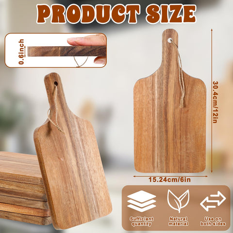 Tabla JJUNW de acacia con asa para servir quesos con estilo.