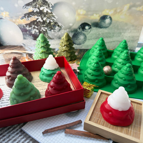 Molde JJzxwish árbol Navidad silicona para bombas de baño