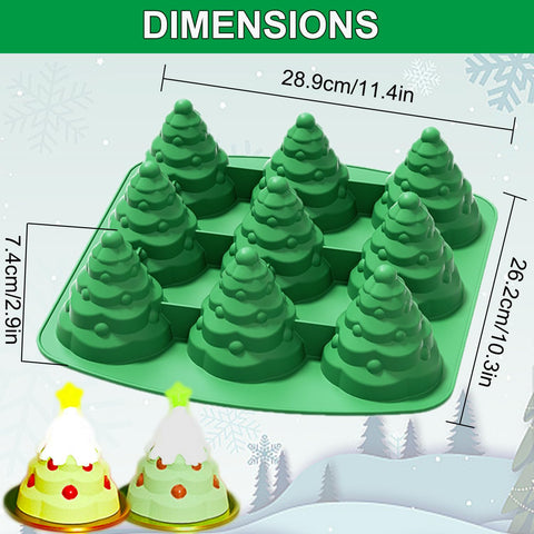 Molde JJzxwish árbol Navidad silicona para chocolate y dulces