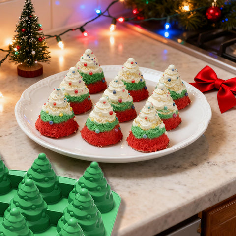Molde JJzxwish árbol Navidad silicona detalle claro para decoraciones festivas