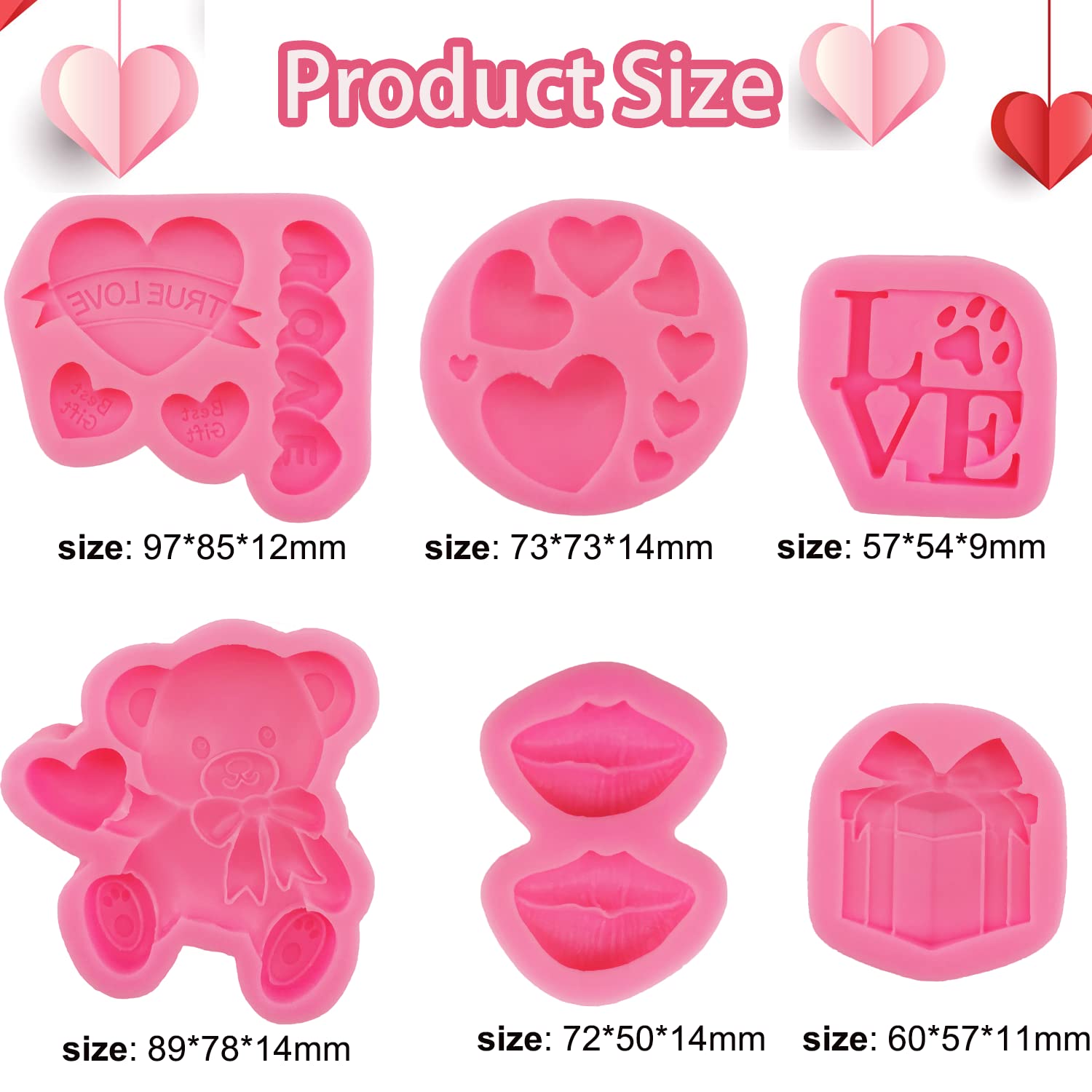 JJzxwish molde fondant amor para toques románticos en postres
