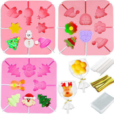 Moldes JJzxwish para piruletas en forma de elk, ideal para decoraciones navideñas.