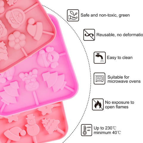 Moldes JJzxwish para piruletas de muñeco de nieve, dulces divertidos.