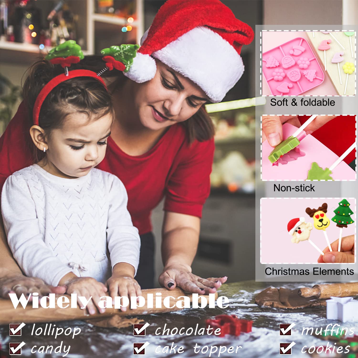 Moldes JJzxwish para piruletas oso y flor, formas tiernas para repostería.