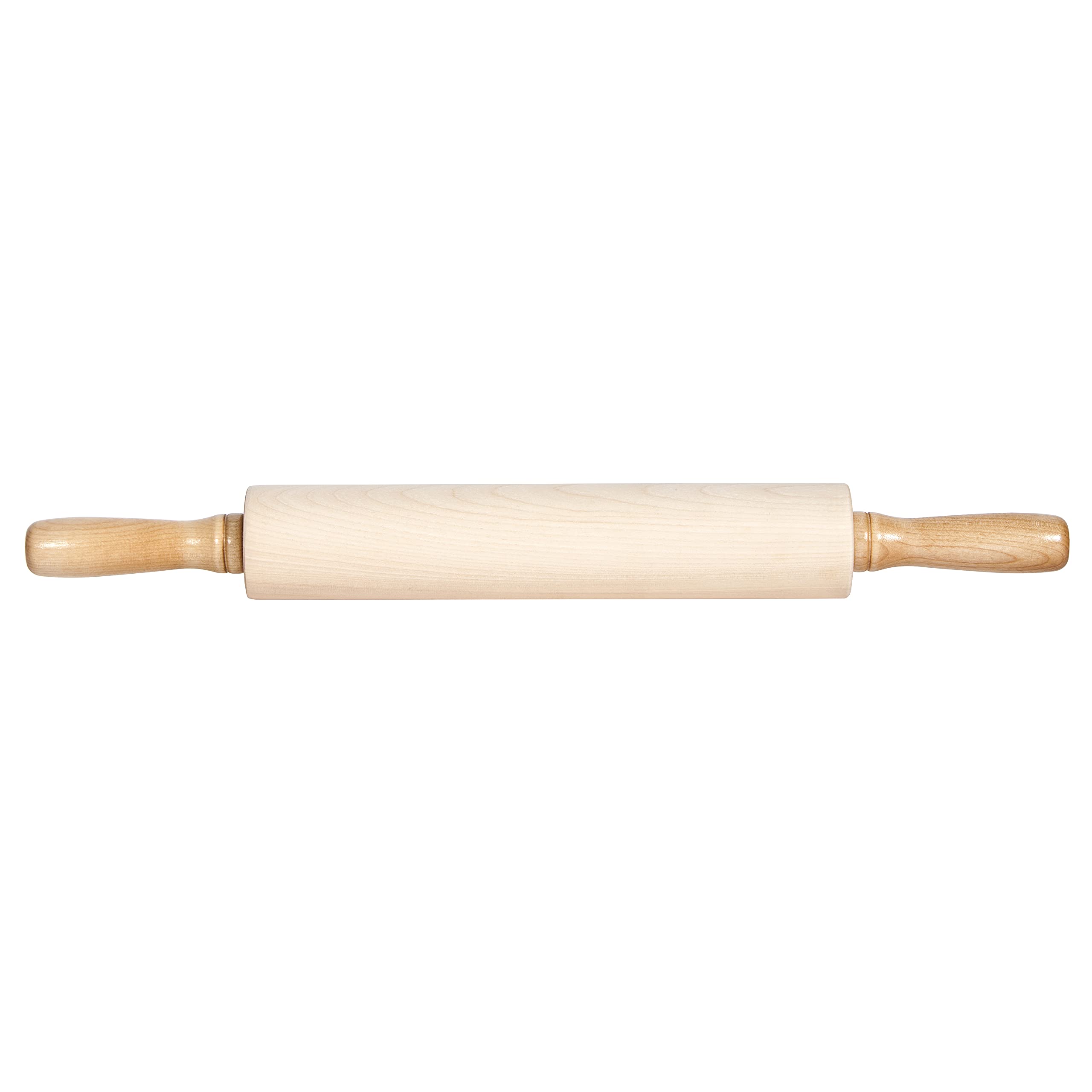 Rodillo de masa J.K. Adams, arce de 12 pulgadas, ideal para masa suave y uniforme.