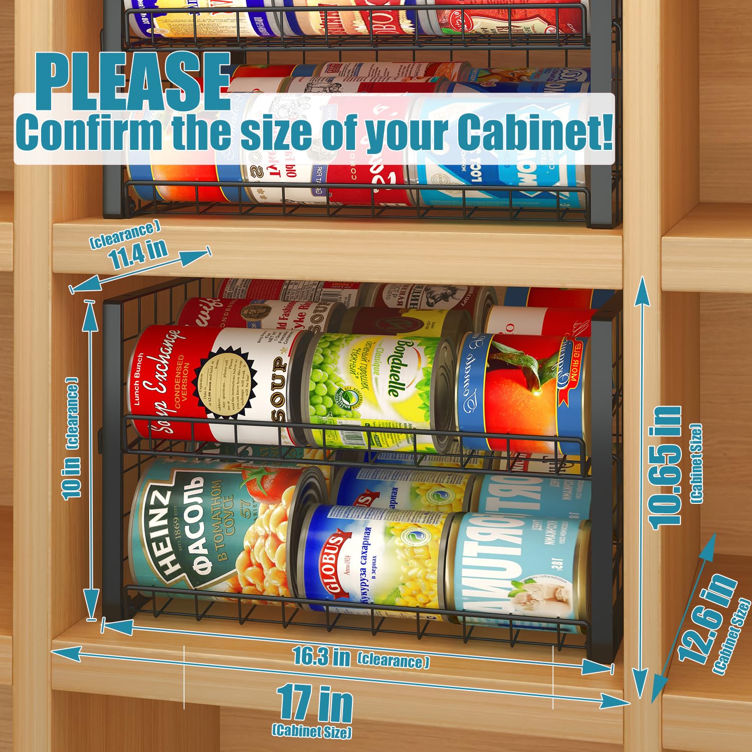 Capacidad para 62 latas, JKsmart para despensa organizada.