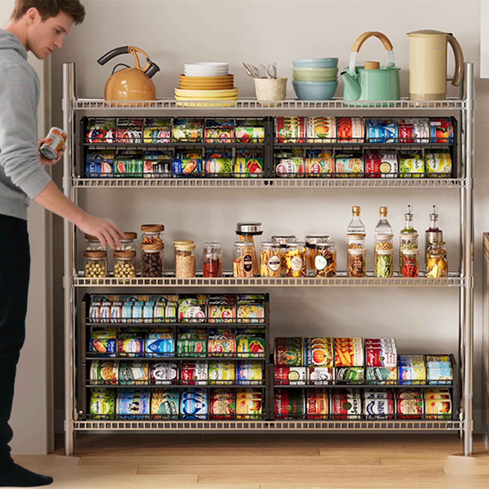 JKsmart capacidad de almacenamiento ampliada para alimentos en conserva