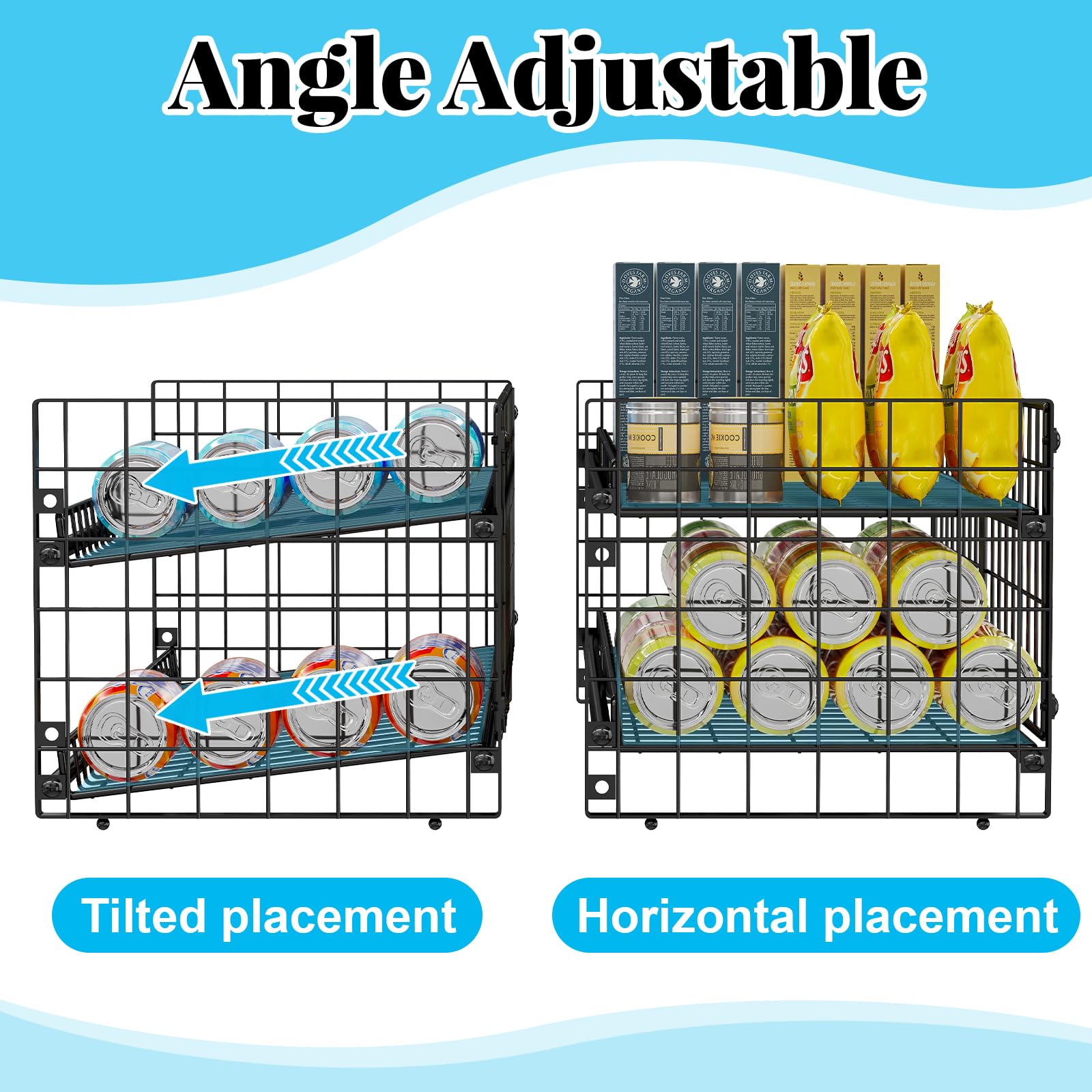 JKsmart estante para latas ajustable en ángulo para uso cómodo