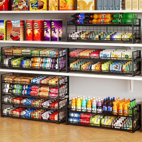 JKsmart estante de latas con ángulo inclinable para ver y tomar fácilmente.