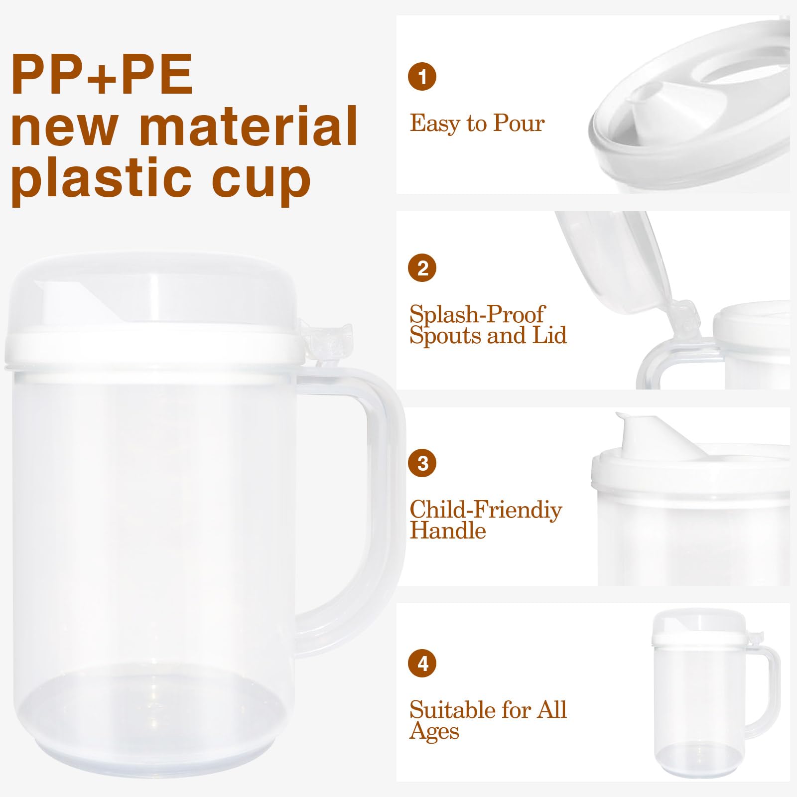 Jarras transparentes JLXCCHZJ con tapa para bebidas limpias