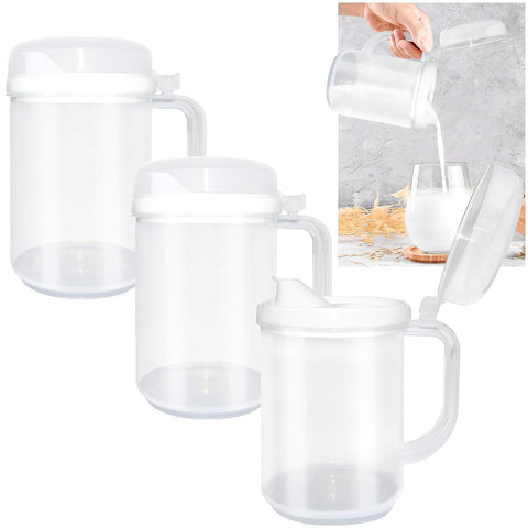 La JLXCCHZJ jarras mini 650ml con tapa, ideal para evitar derrames