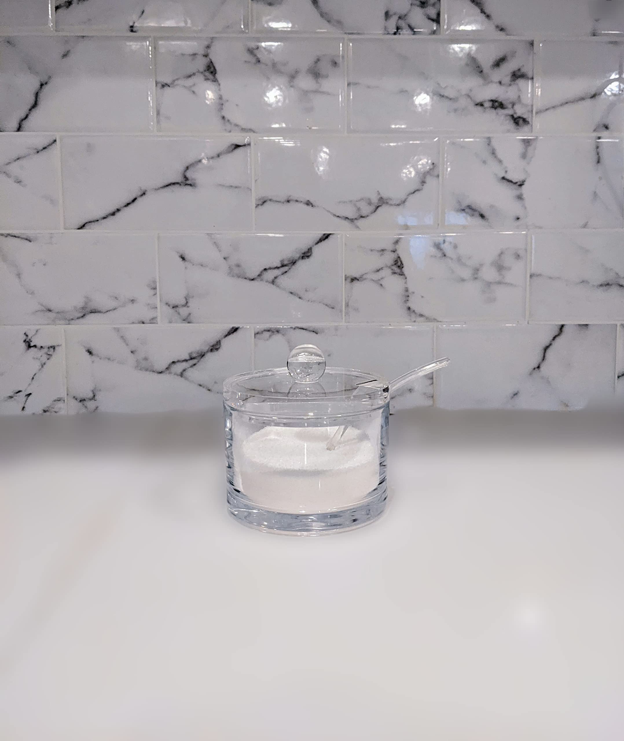 J&M DESIGN Contenedor de azúcar acrílico, diseño elegante para mostrador.