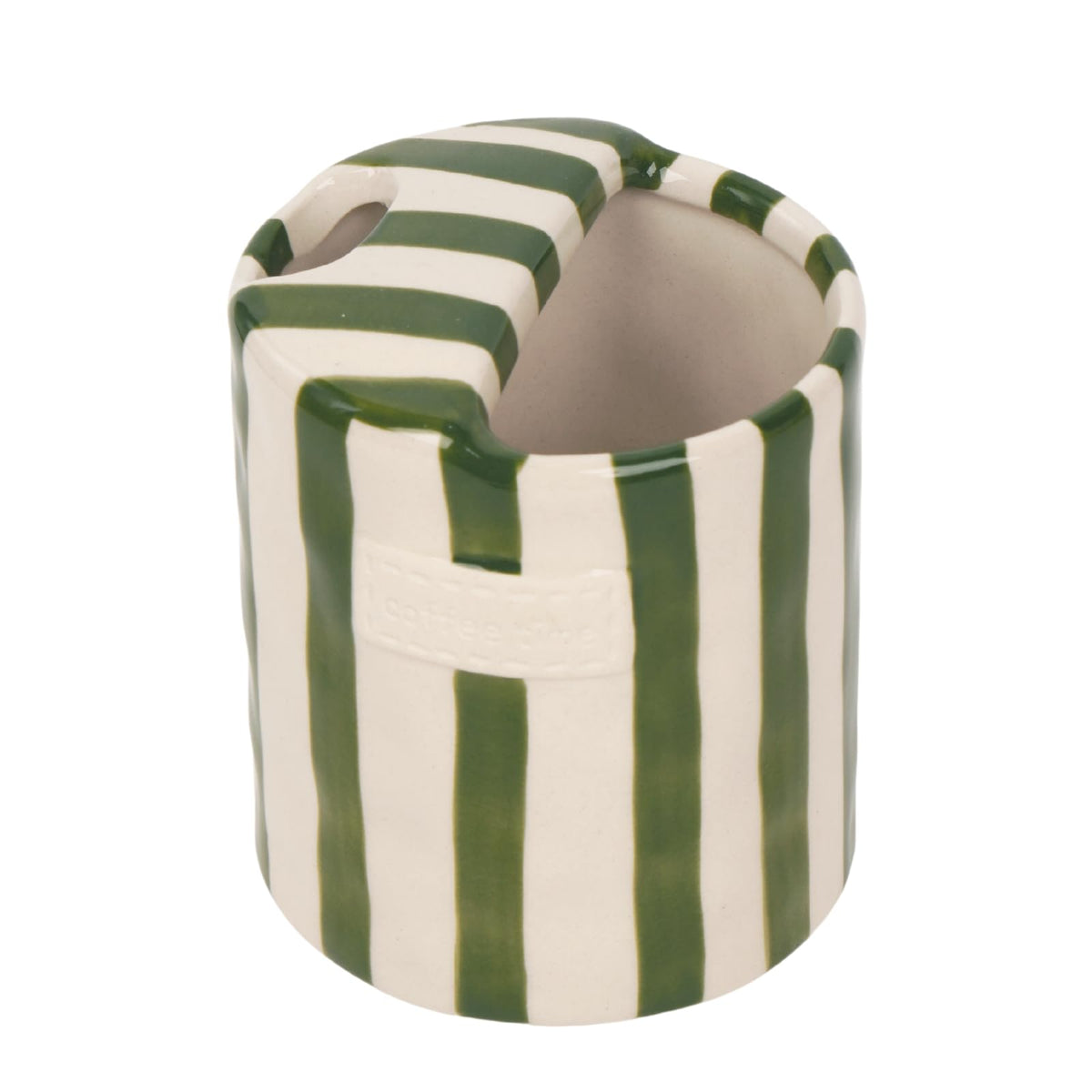Taza JMCRATE con interior dividido para separar café y crema, práctica y ordenada.