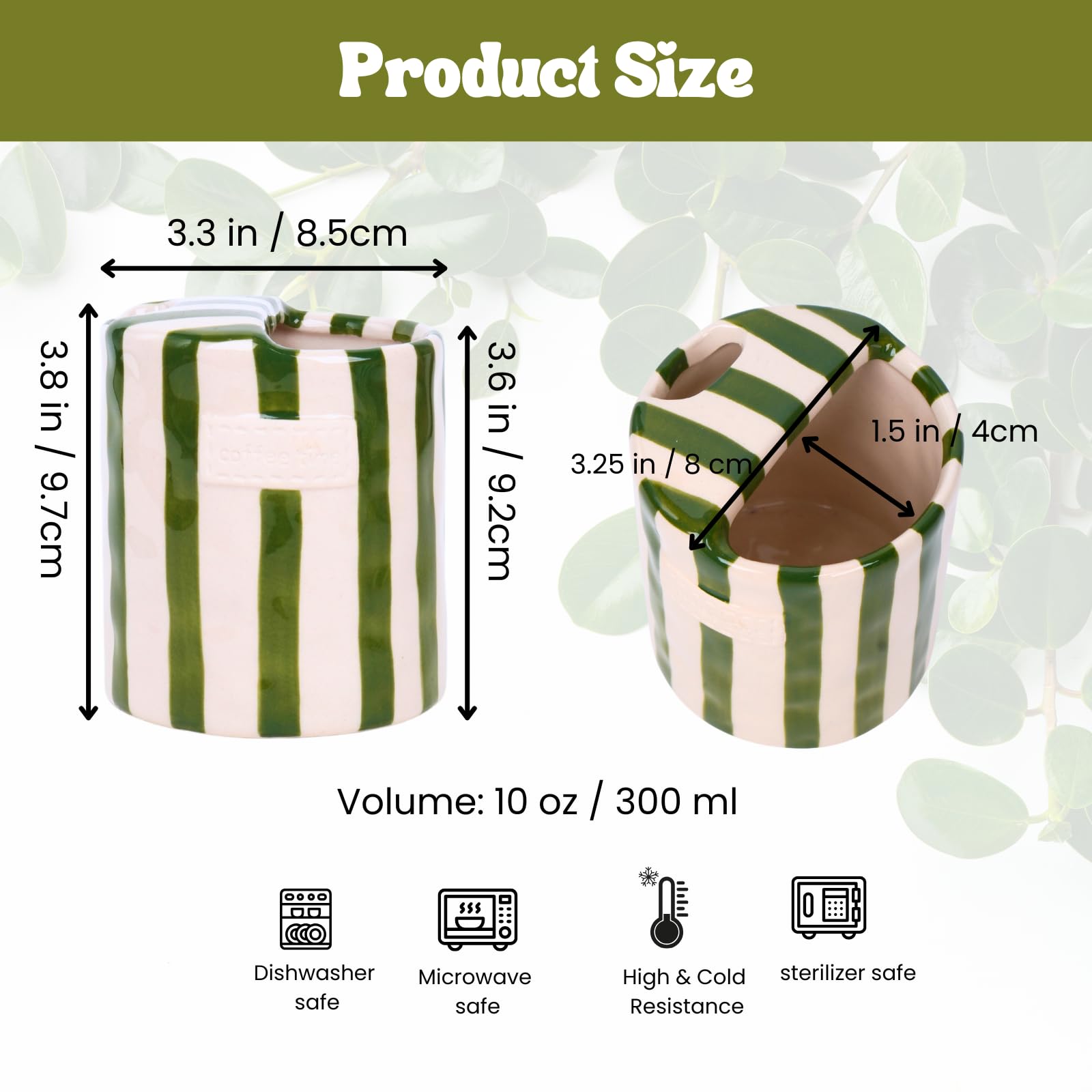 Taza JMCRATE con hueco lateral para agitadores o utensilios, ideal para ritual diario.
