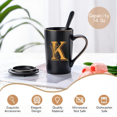 Tapa de taza y cuchara dorada de Jmugmt para uso práctico.