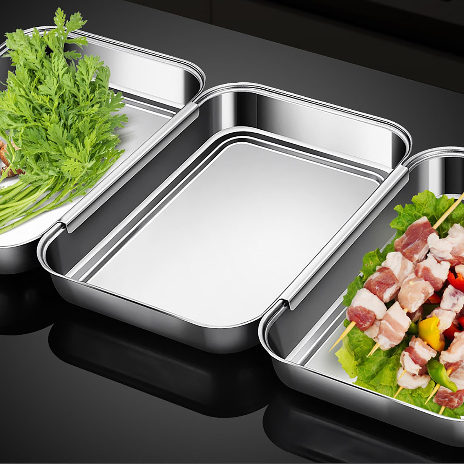 JMUSTTBO tamaño compacto piezas pequeñas: perfecto para rebozar piezas pequeñas de carne y pescado.