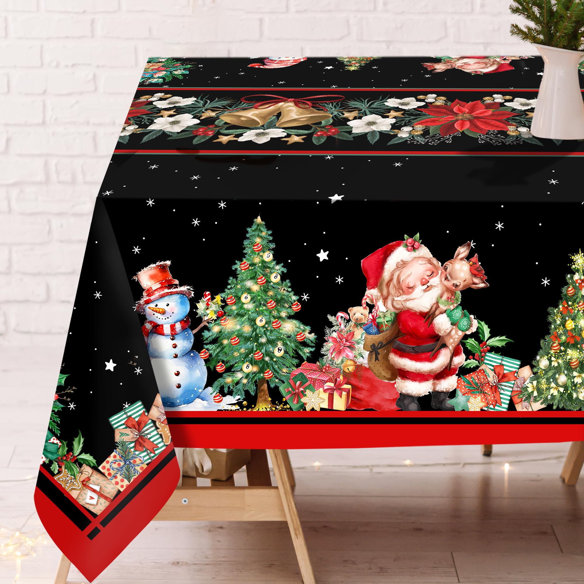 Mantel JNDJE Navidad 60x84 frente para mesa, ideal para cenas festivas.