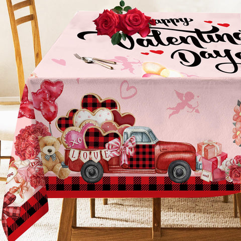 Mantel JNDJE con camión y globos, ideal para cenas románticas al aire libre