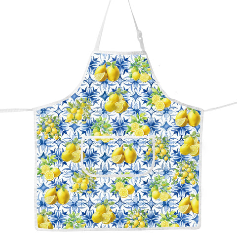 Delantal JNIAP italiano con limones Amalfi para cocinar con estilo.