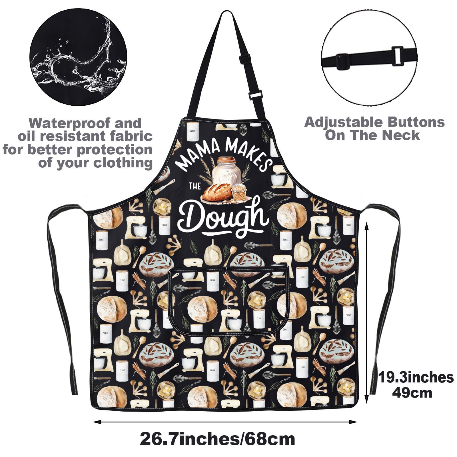 Protege la ropa durante la cocina gracias a su material duradero.