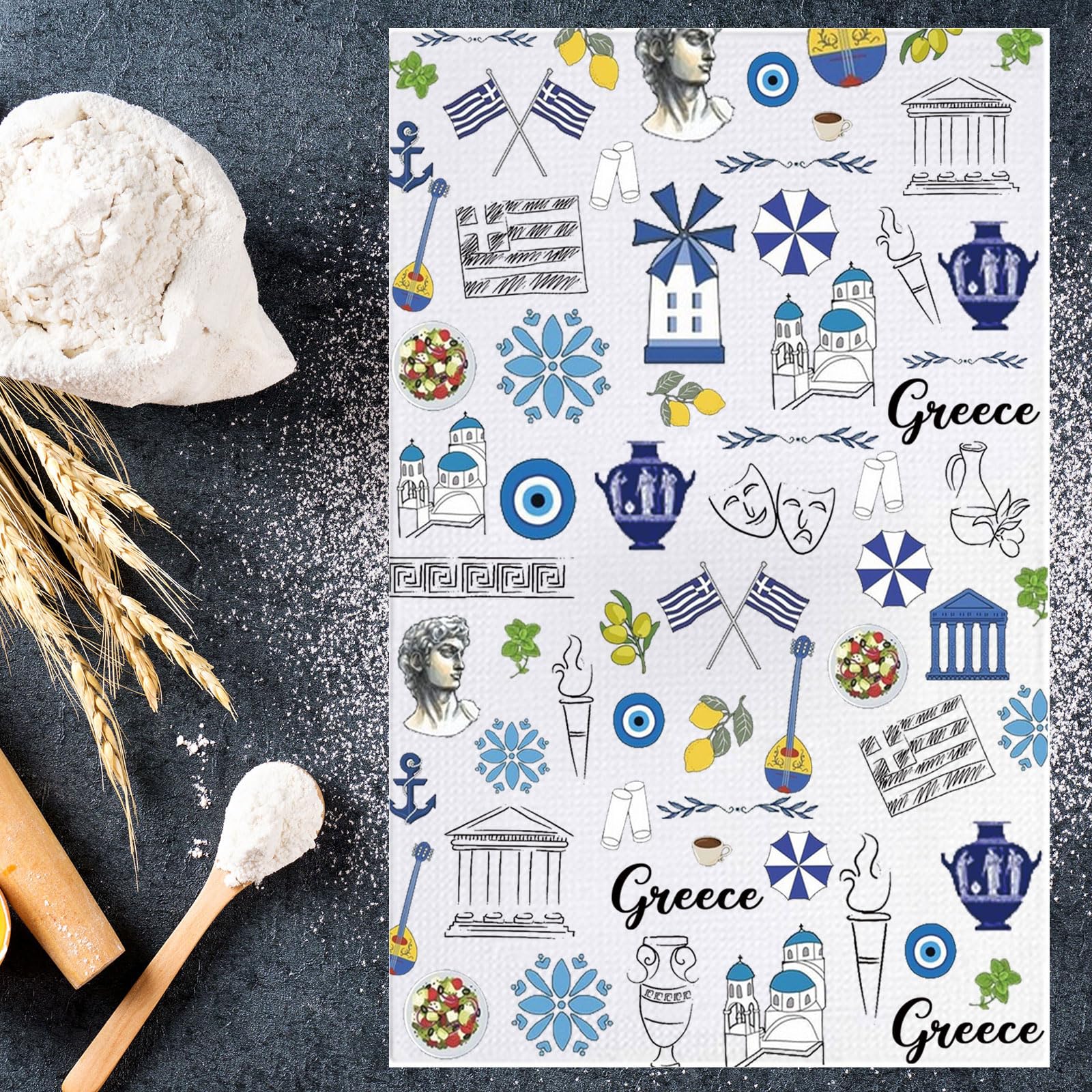 Diseño claro y único de JNIAP Grecia para cocinar y decorar.