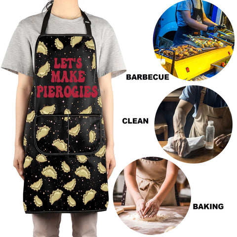 JNIAP Delantal Pierogi: uso multifuncional para cocina, parrilla y horneado.