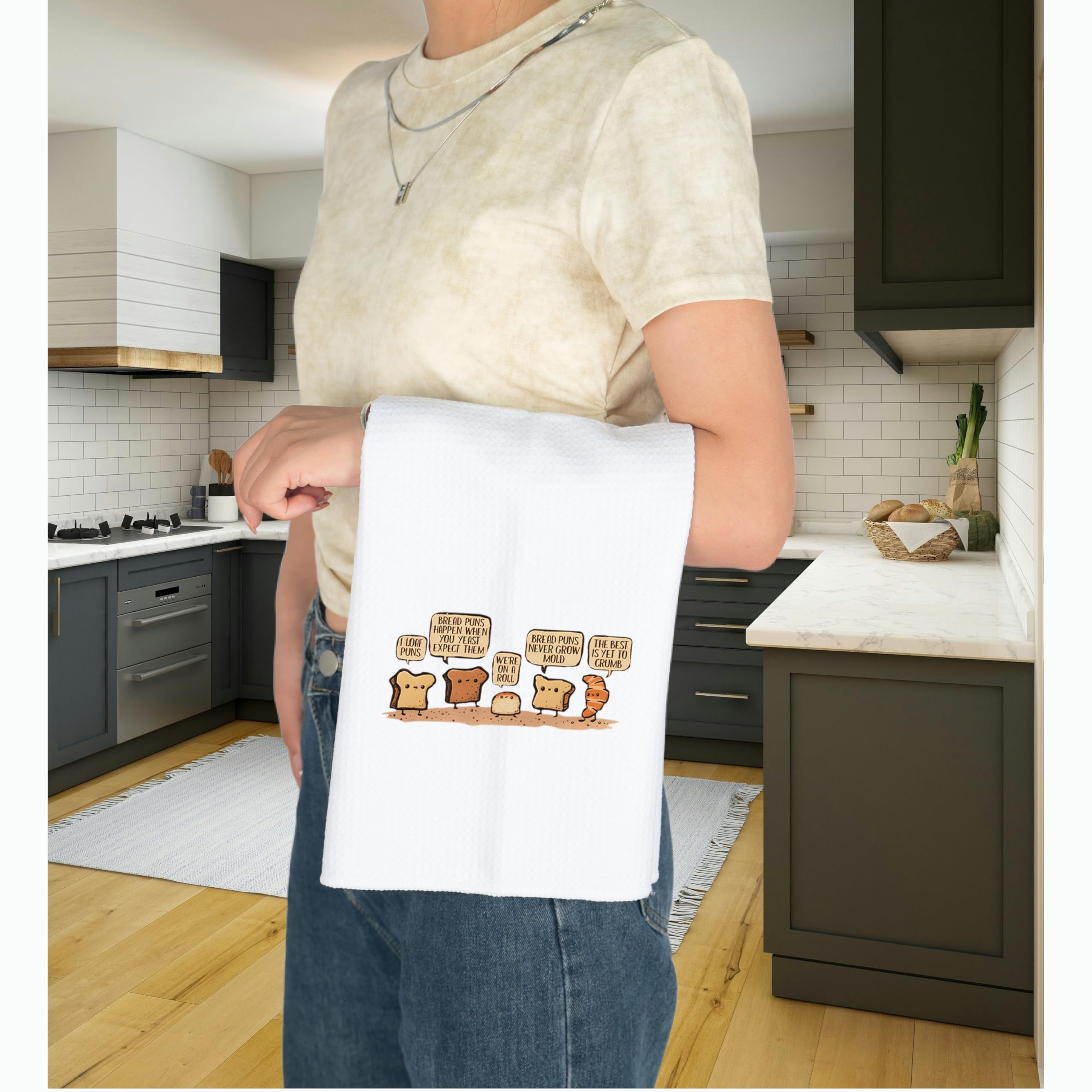 Toalla de cocina JNIAP con diseño panadero: secado rápido y suave.