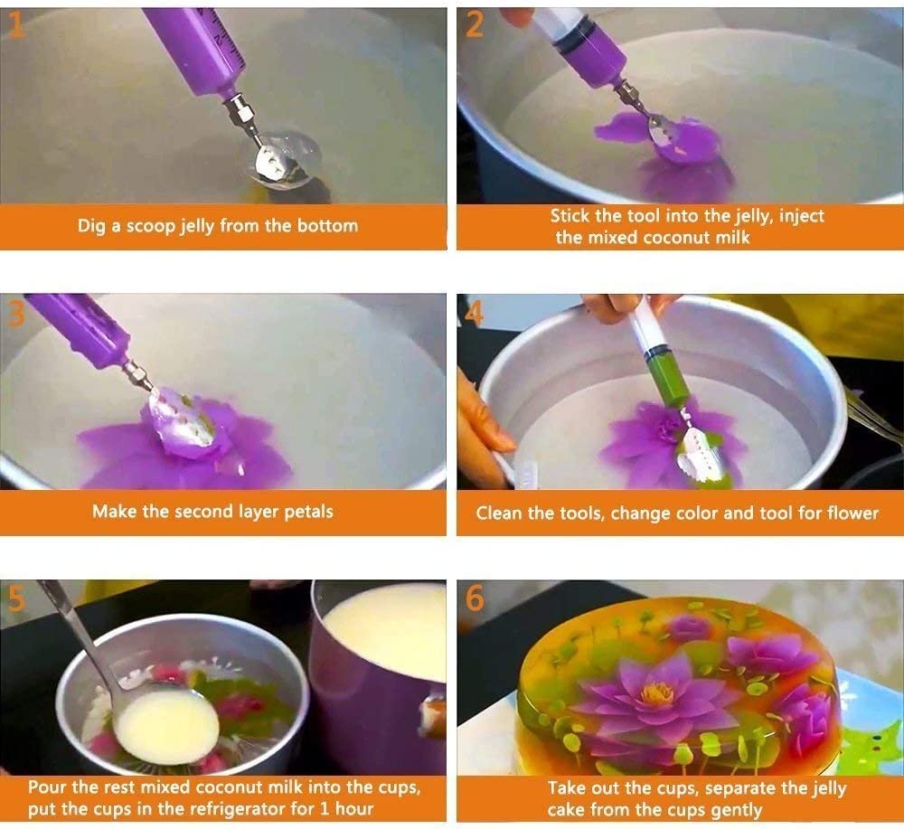 Boquillas de Jninexiu para gelatina tridimensional, permiten crear decoraciones voluminosas