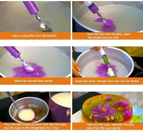 Boquillas de Jninexiu para gelatina tridimensional, permiten crear decoraciones voluminosas