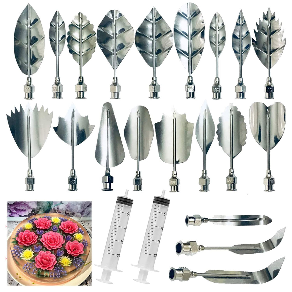 Herramientas Jninexiu para arte en gelatina, conjunto de 22 piezas para decorar pasteles