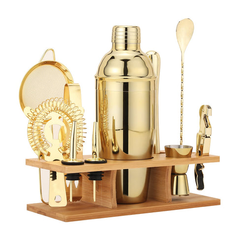 JNWINOG set de coctel dorado con coctelera 25oz para cócteles en casa