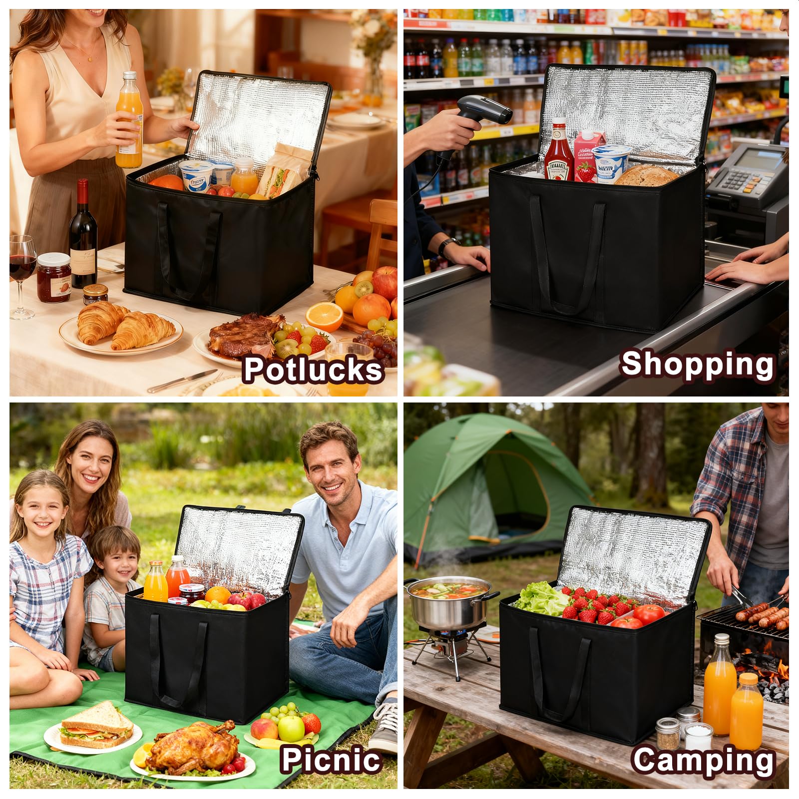 Transporte de alimentos frescos con las bolsas aisladas JNYONG.