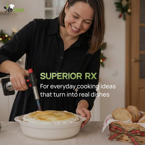 Jo Chef mango ergonómico para un agarre cómodo y control estable.