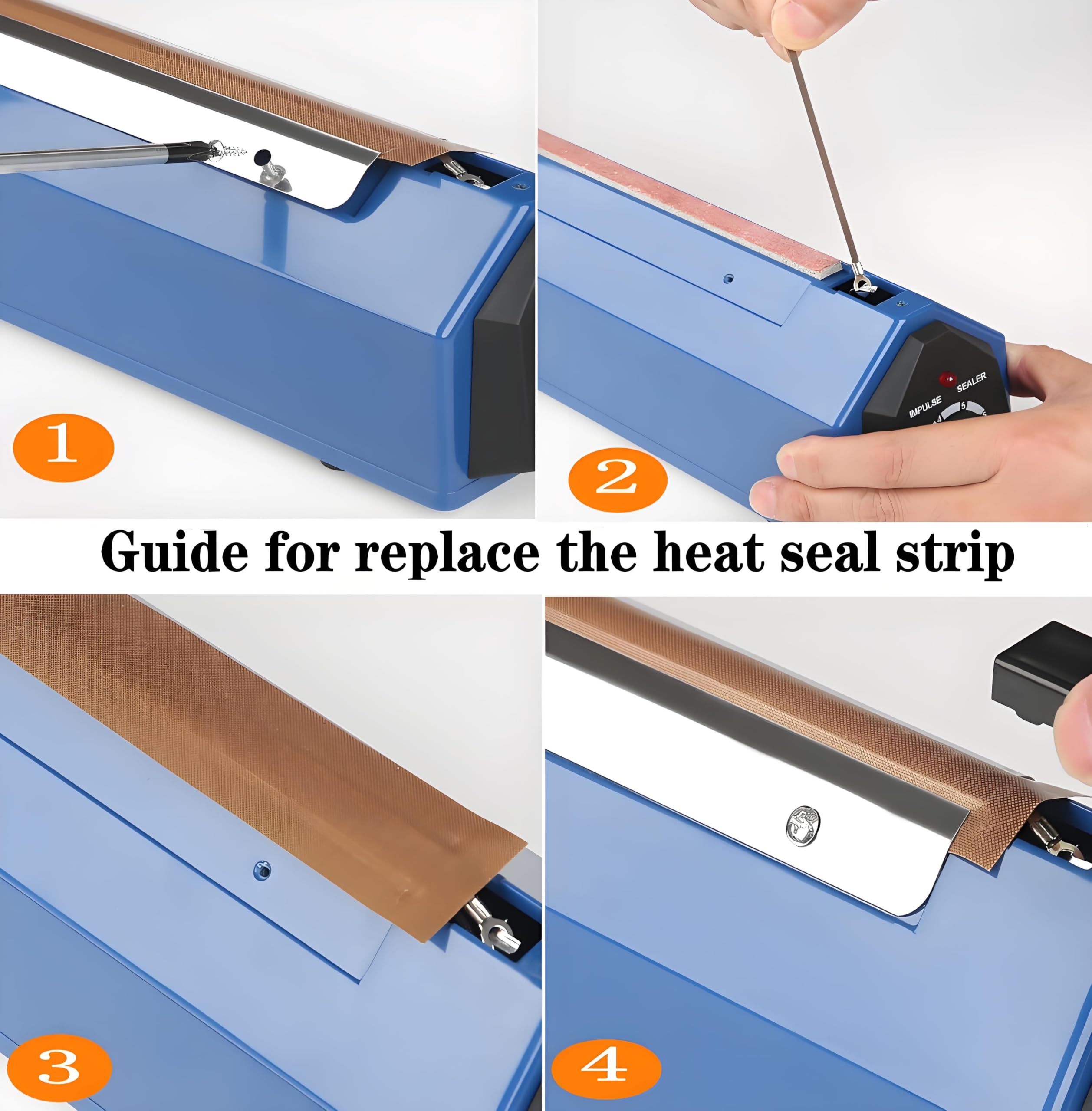 JOANAJO Impulse Sealer 16 pulgadas, kit de repuestos incluido para mantenimiento