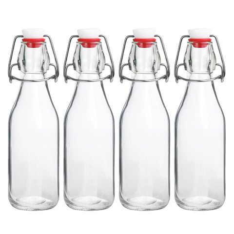 Botellas JOBVERT Swing Top de 8.5 oz listas para fermentar y almacenar.