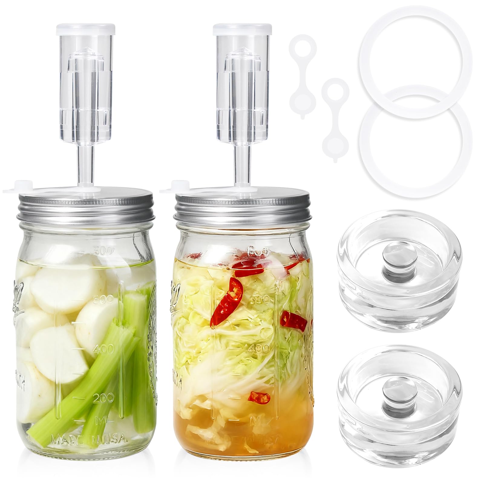 La JOBVERT jarras fermentación 32oz para encurtidos en casa.