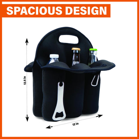 Joe Bottle diseño ergonómico para transportar seis cervezas con comodidad.