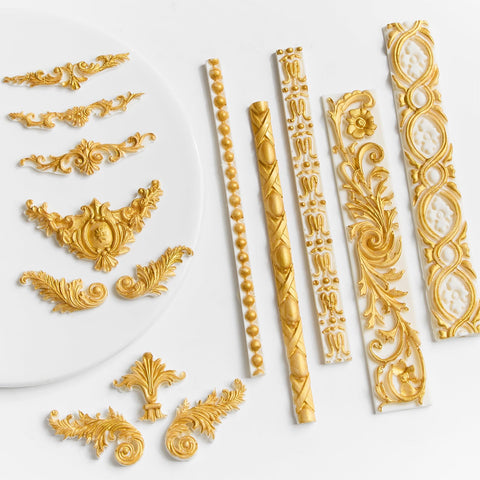 JOERSH moldes barroco-scroll-borde usos versátiles para tartas y toppers