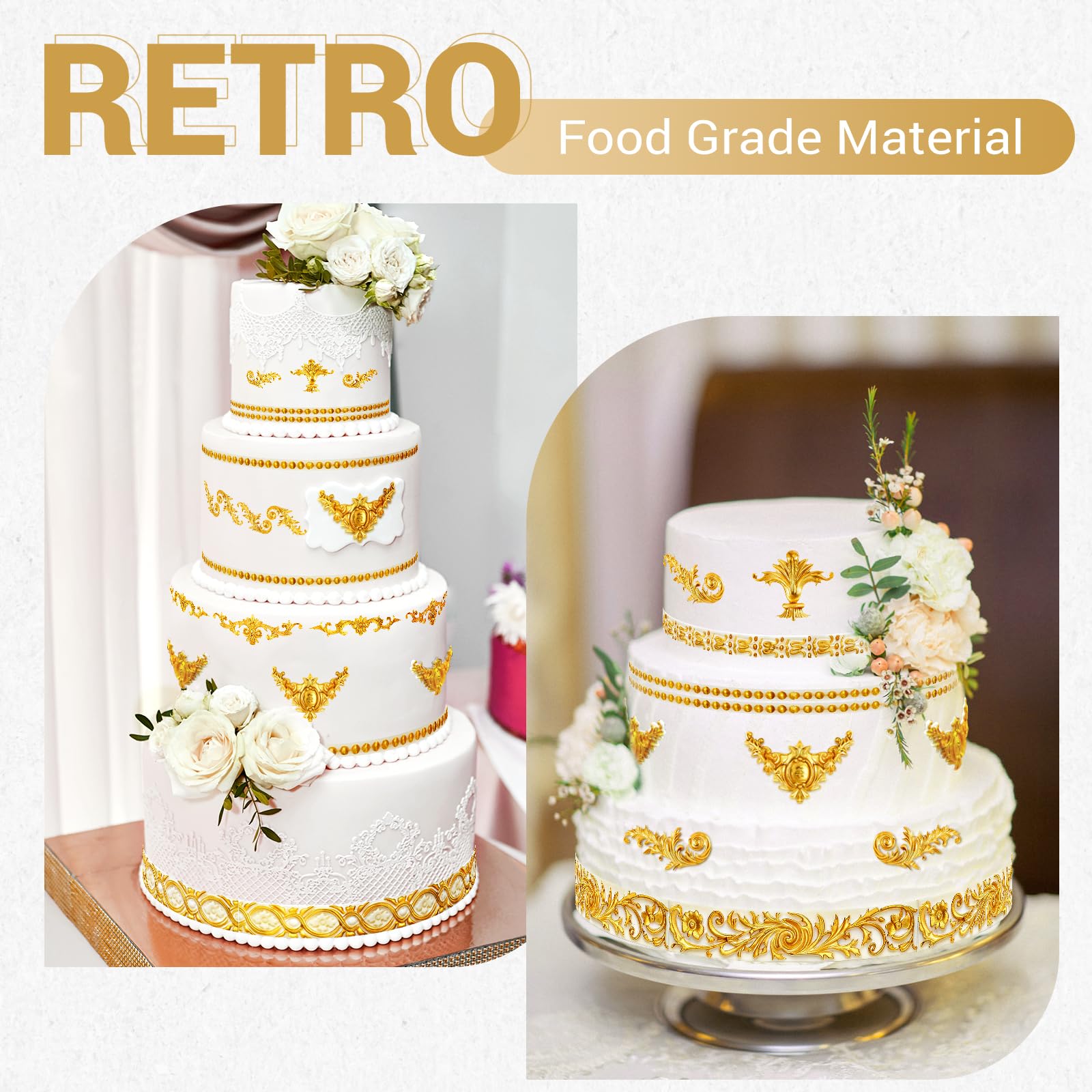 JOERSH moldes barroco-scroll-borde ideales para bodas y fiestas vintage