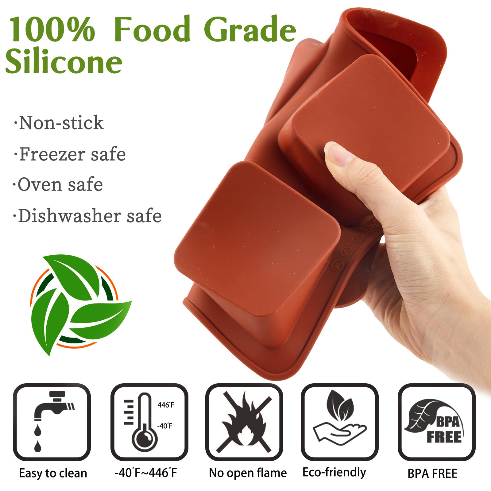 JOERSH desmoldado fácil con silicona flexible para postres