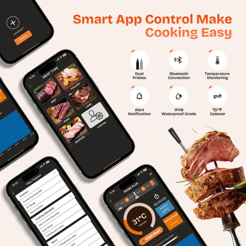 Joeuao control por bluetooth para monitorear cocción desde cualquier lugar.