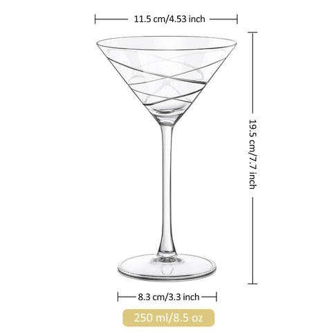 Joeyan martini cristal con grabados, da personalidad a cada brindis.