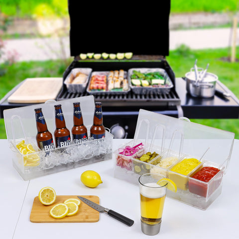 JOEY'Z caddy condimentos para tapas y guarniciones con tapa